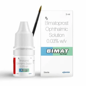 Bimat 3 ml with Brush Bimatoprost 0.03% Eye Drop Applicator – FDA-Approved Eyelash Growth Serum for Hypotrichosis and Glaucoma IOP Reduction