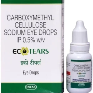 Eco Tears eye drops lubricating bottle for dry eye relief