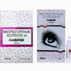 Lashisma Solution 3 ml Bimatoprost 0.03% Ophthalmic – Prostaglandin Analog for Eyelash Growth (Hypotrichosis), Open-Angle Glaucoma & Ocular Hypertension