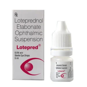 Lotepred Eye Drop 5 ml (Loteprednol) sterile ophthalmic solution for eye inflammation, redness, swelling and allergy relief.