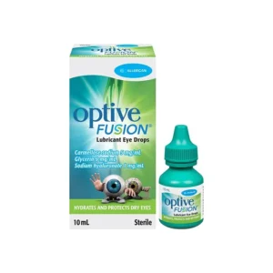 Allergan Optive Fusion Lubricant Eye Drop 10ml – Hyaluronic Acid, CMC & Glycerin Formula for Moderate to Severe Dry Eye Relief