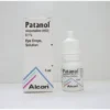Patanol eye drops Olopatadine 0.1% bottle for allergic conjunctivitis relief.
