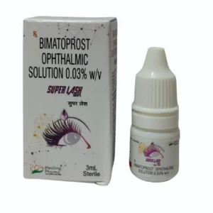 Super Lash 3 ml Bimatoprost 0.03% – Prostaglandin Analog for Glaucoma, Ocular Hypertension & Eyelash Growth (Hypotrichosis)