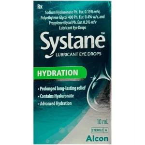 Systane Hydration Lubricant Eye Drop 10ml by Alcon – Hyaluronic Acid Formula for Long-Lasting Dry Eye Relief